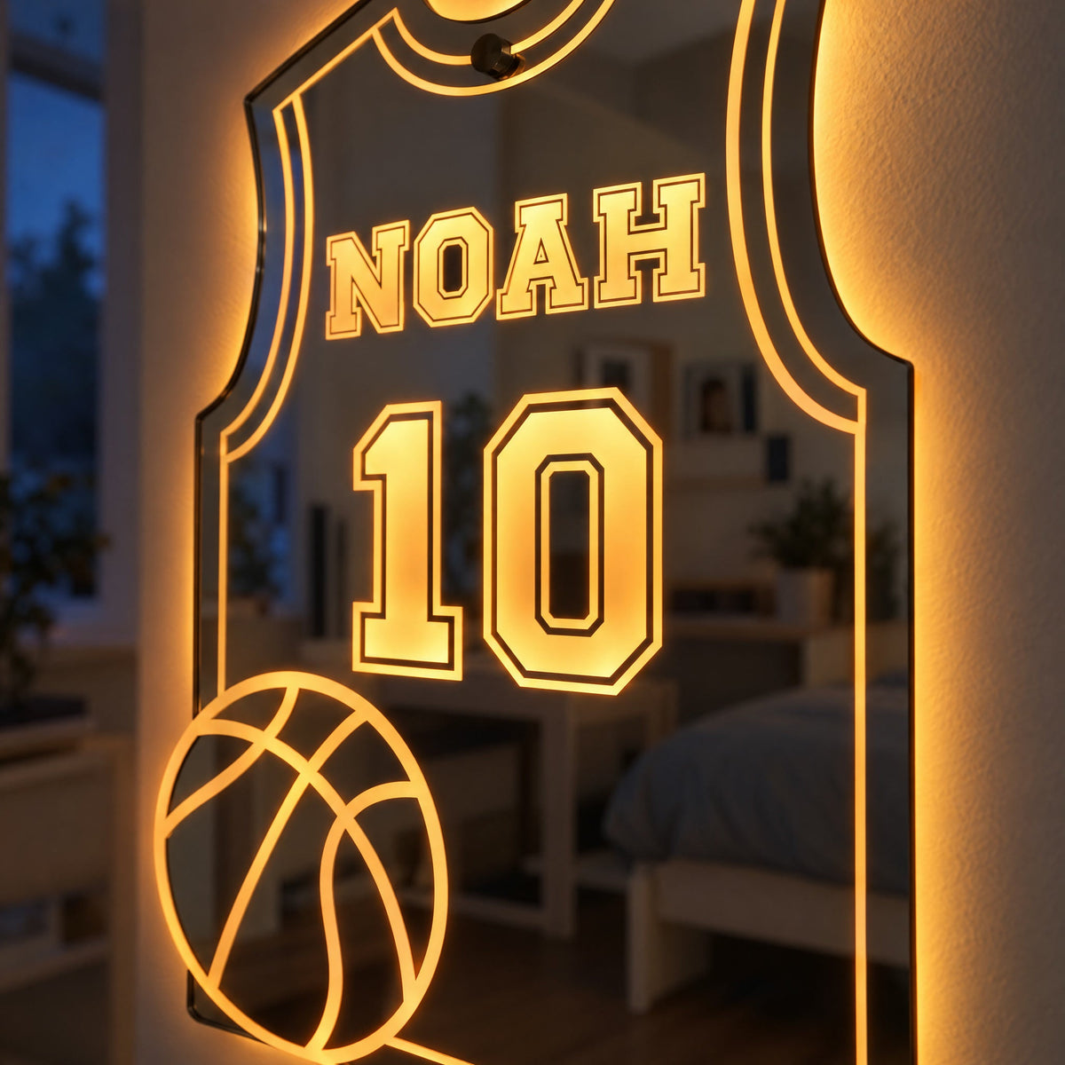 Basketballspiller | Personlig LED-Speil