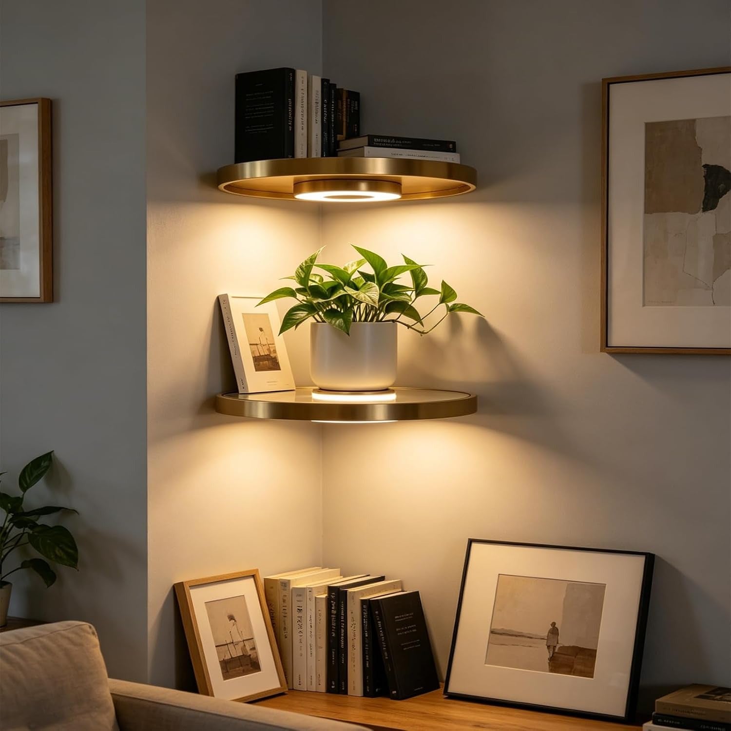 Trådløs LED-Hylle - cordless led shelf living room