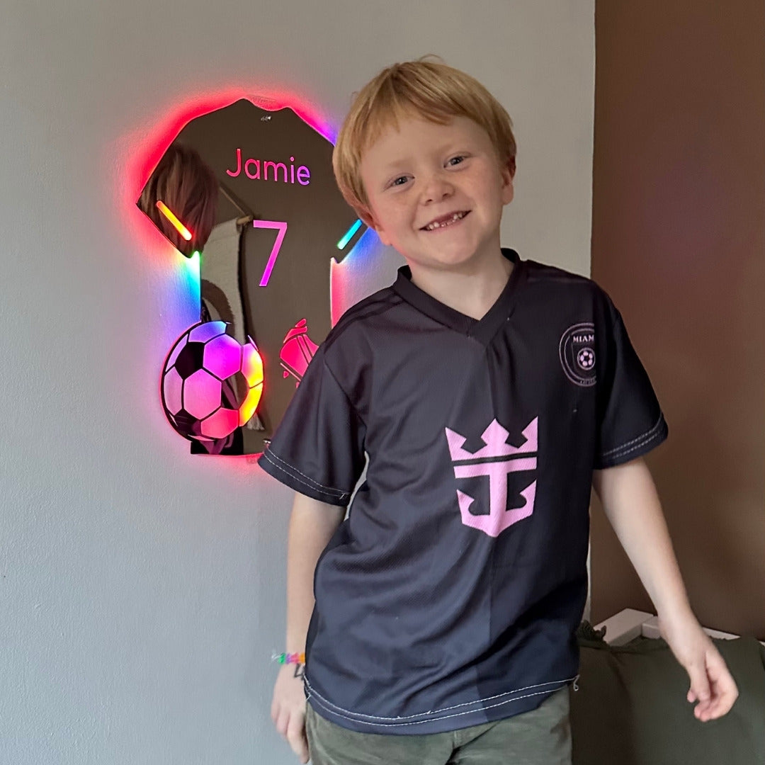 Fotballspiller | Personlig LED-Speil