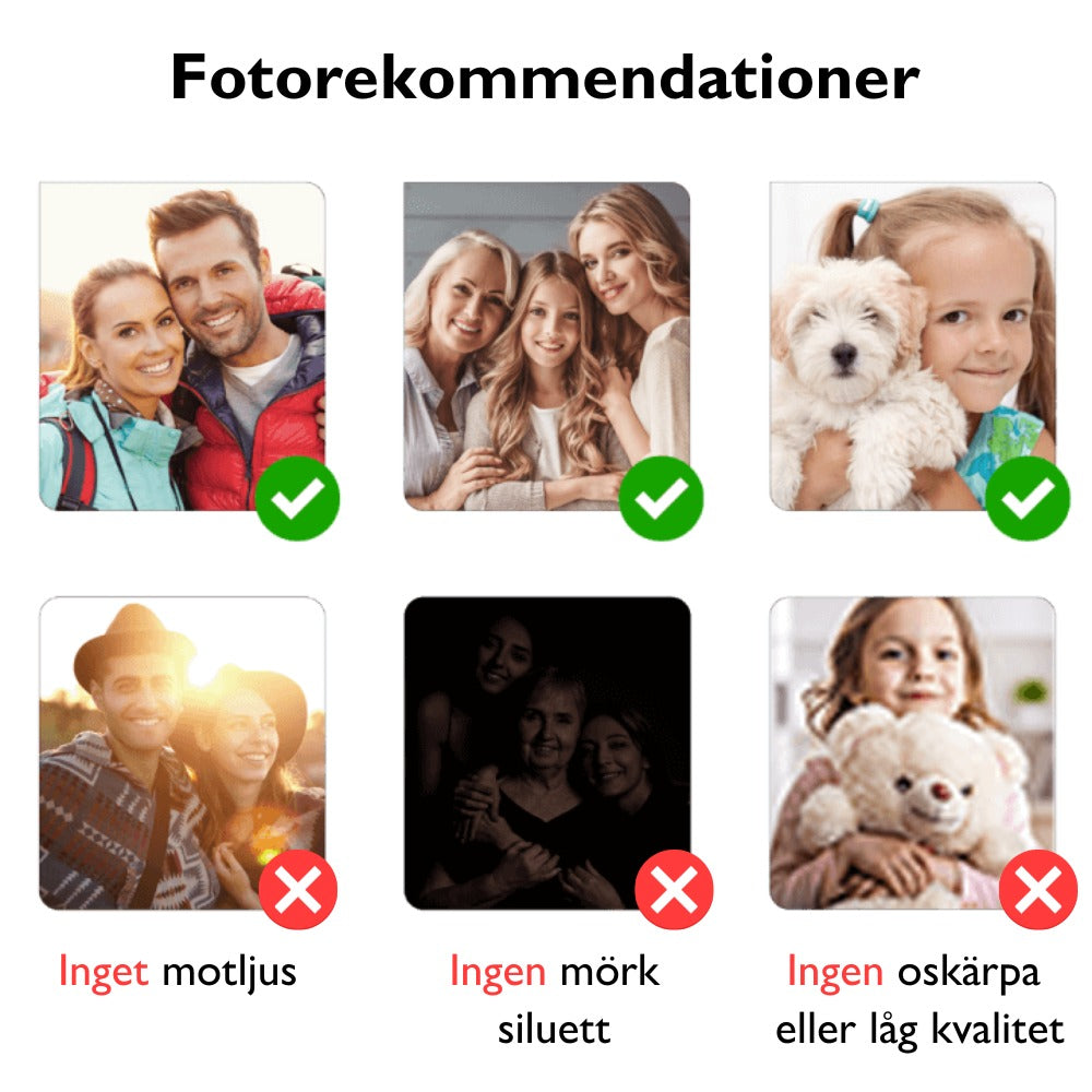 Fotokrystall | Personlig Lysestake