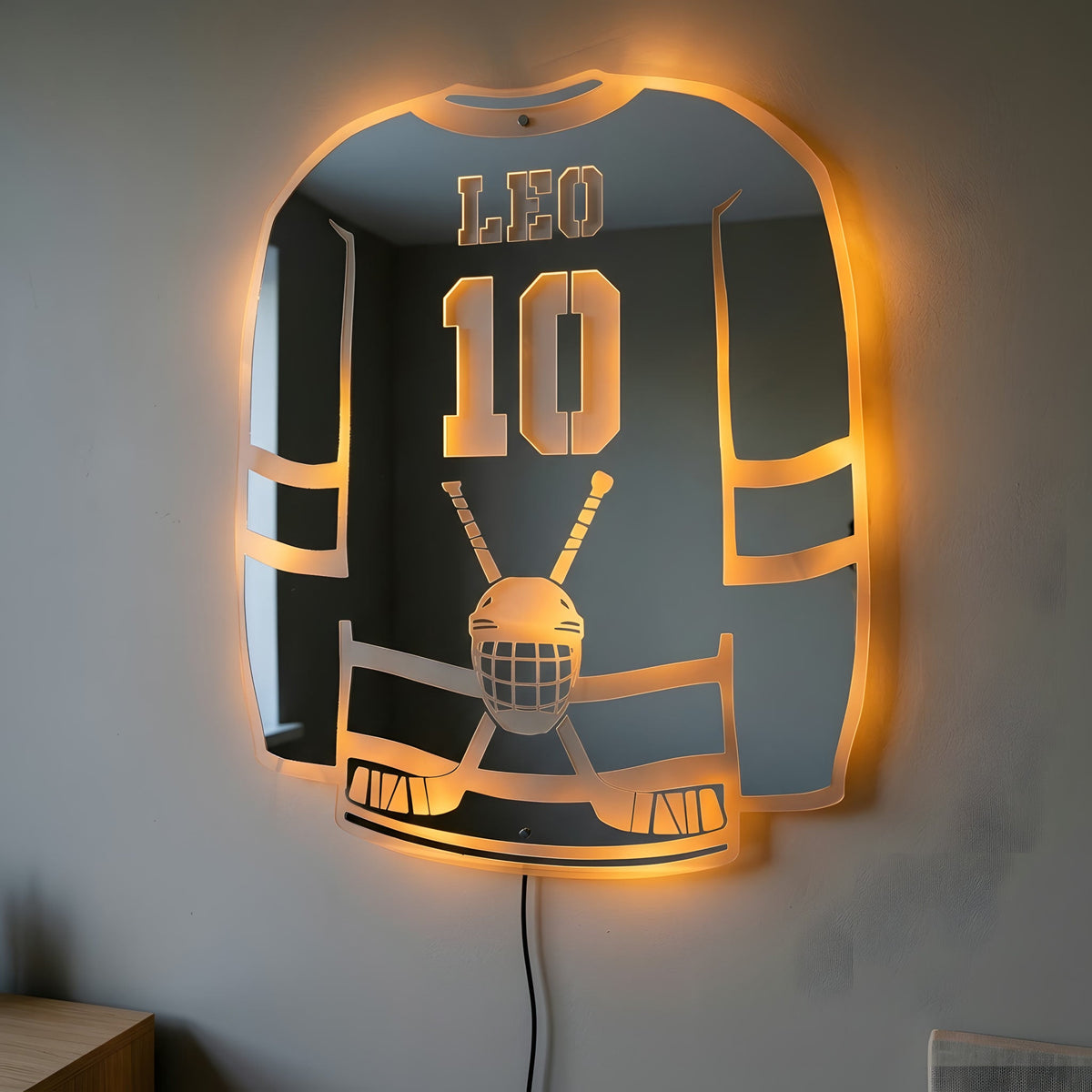 Hockeyspiller | Personlig LED-Speil